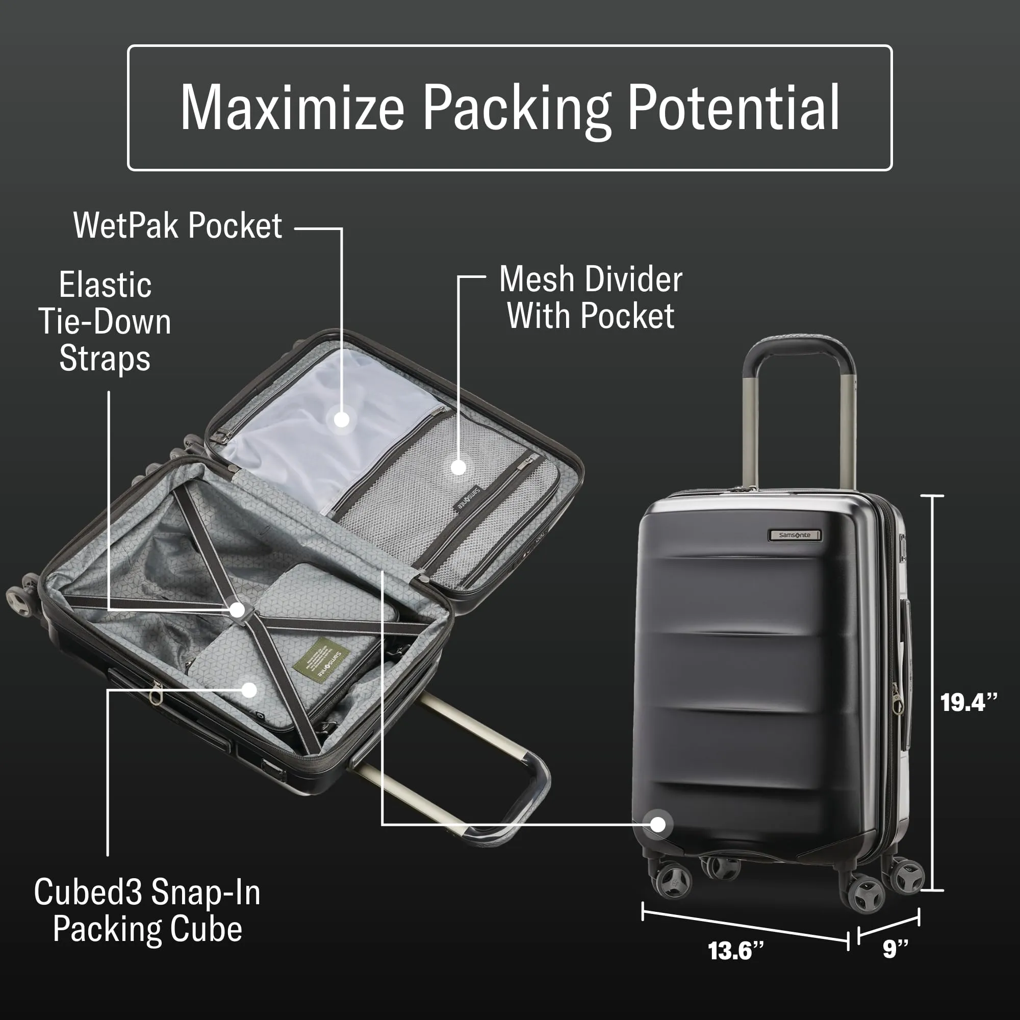 Samsonite Octiv Valise Cabine Rigide 22