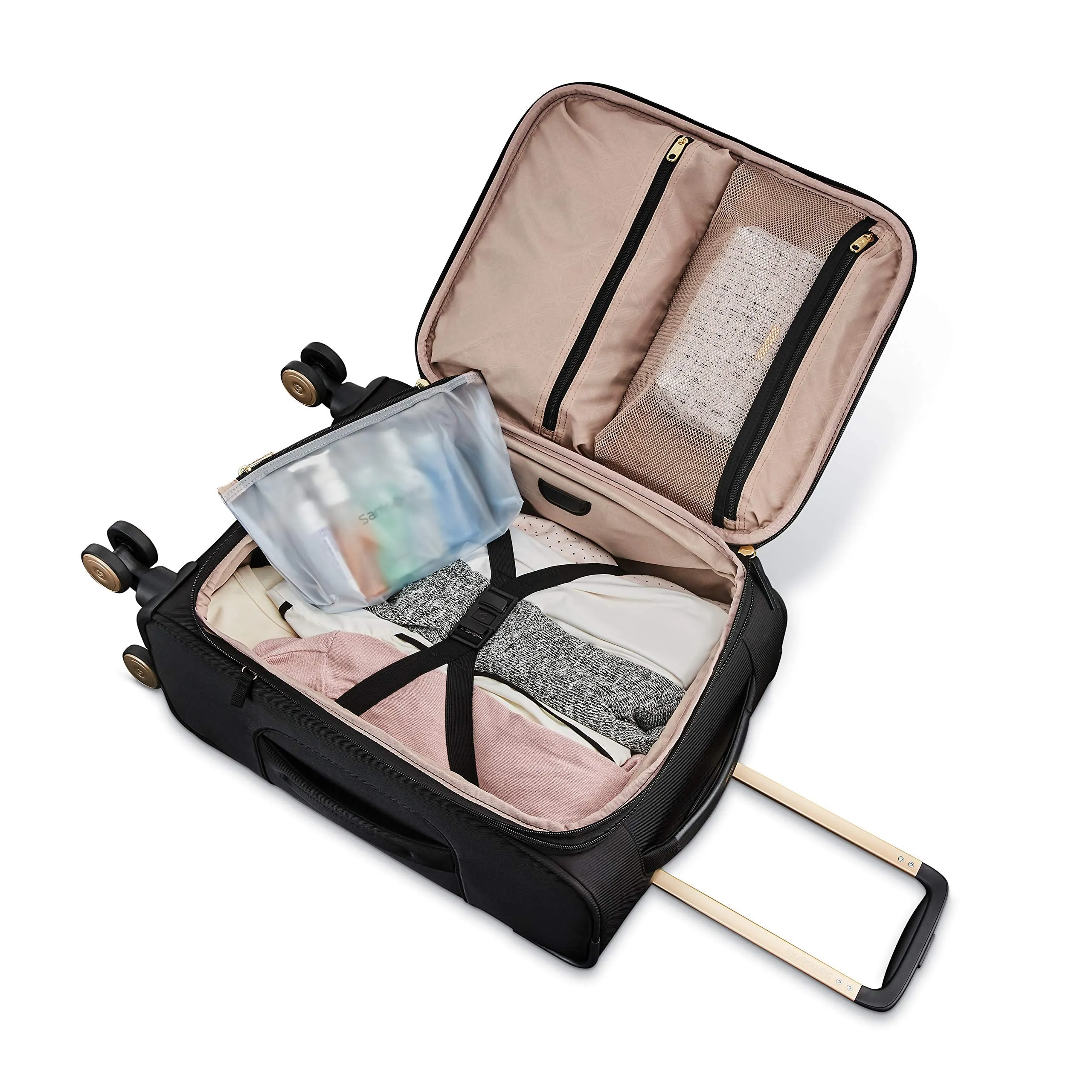 Samsonite Valise Cabine Femme Mobile Solution pour Voyage d'Affaires - Valise Spinner 19 Pouces Extensible Samsonite