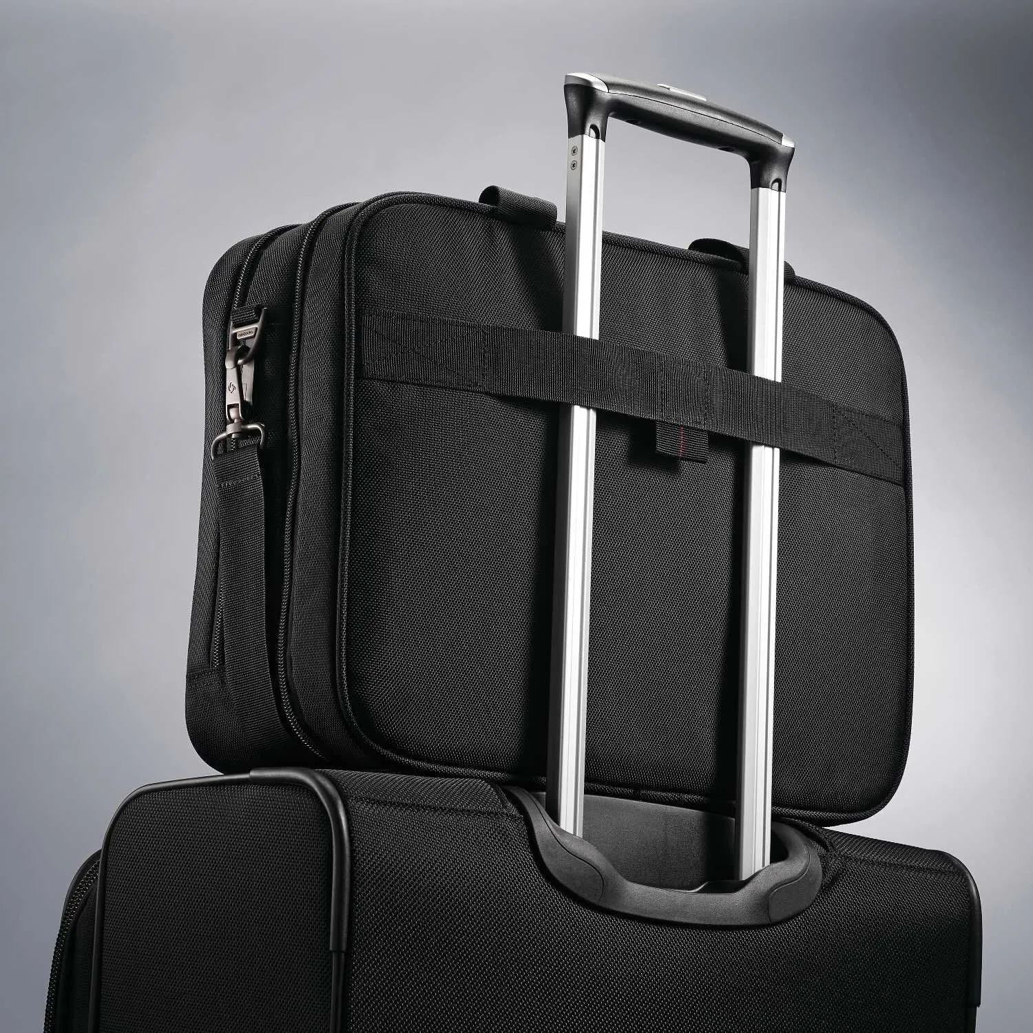 Samsonite Xenon 3.0 Gusset Valise Cabine Check-Point Friendly Tech Locker, Noir, Double Sacs Samsonite