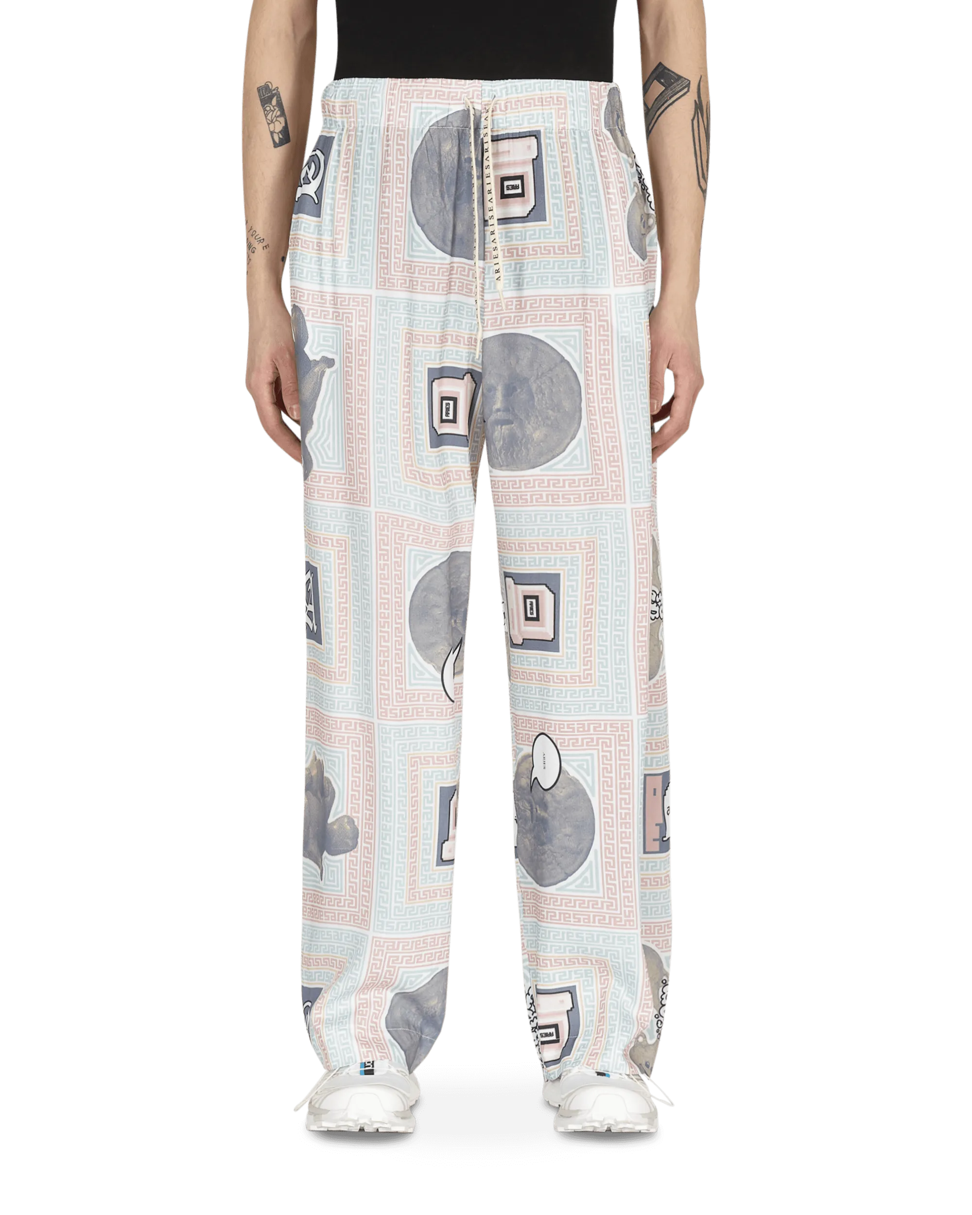 Scarf Print Pijama Pants Multicolor Men's sweatshirt