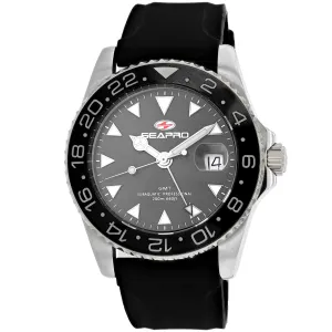Seapro Men's Watch - Agent Quartz Silver Tone Case Grey Dial Rubber Strap | SP0120 