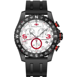 Seapro Men's Watch - Gallantry Quartz White Dial Black Rubber Strap | SP9731 