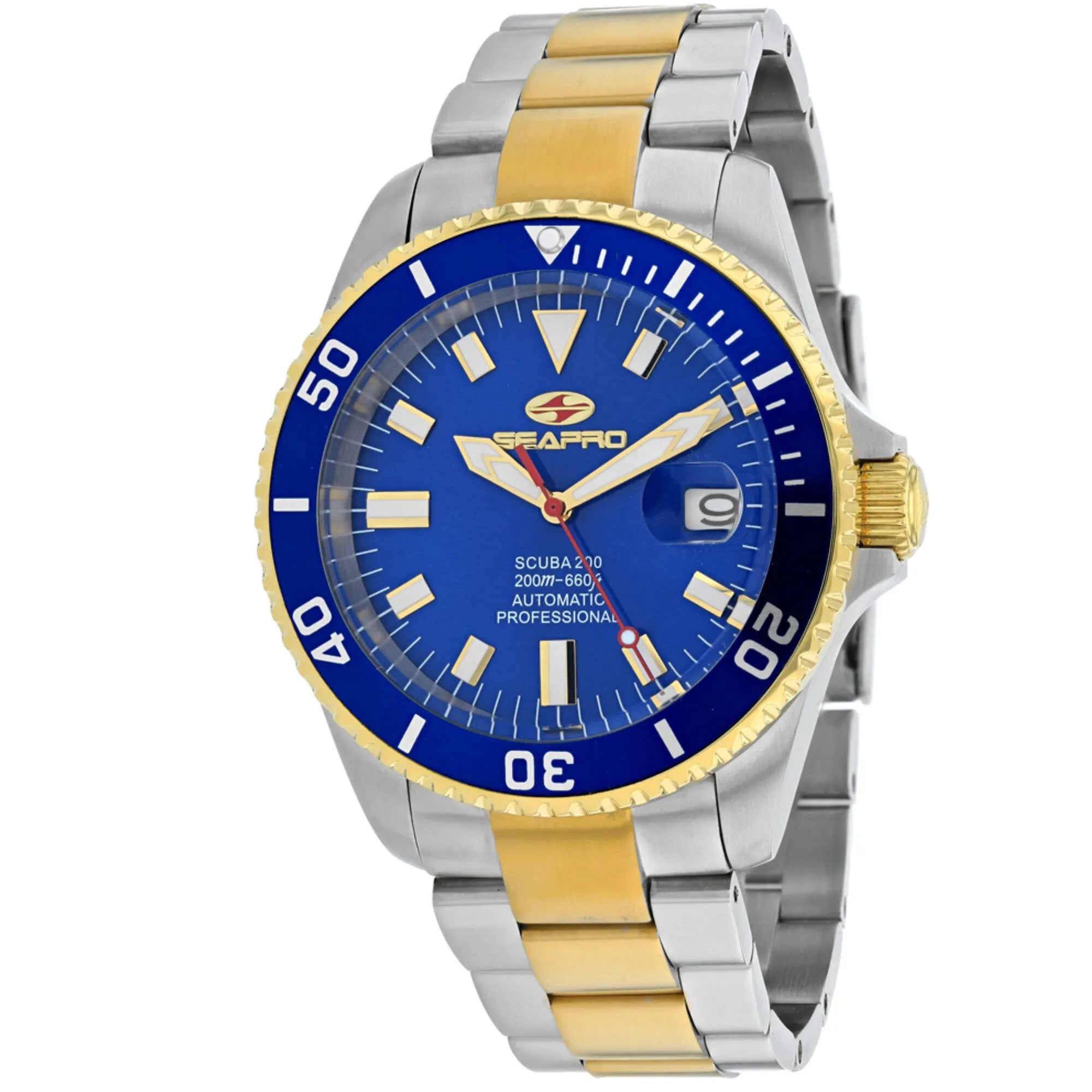 Seapro Men's Watch - Scuba 200 Automatic Blue Dial Plated Steel Bracelet | SP4327 