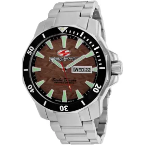 Seapro Men's Watch - Scuba Dragon Diver Brown Dial Steel Bracelet | SP8315S 