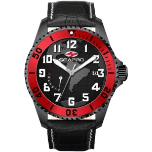 Seapro Men's Watch - Voyager Quartz Black Dial Leather Strap | SP2745 Luxury Quartz Watch Quartz Watch Sale