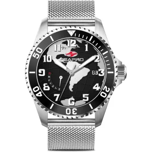 Seapro Men's Watch - Voyager Quartz Black Dial Stainless Steel Bracelet | SP4761 Luxury Quartz Watch Quartz Watch Sale