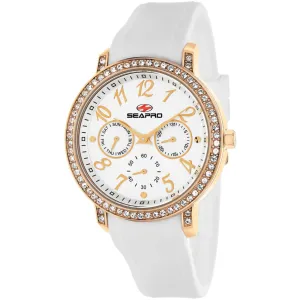 Seapro Women's Watch - Swell Quartz Silver Tone Dial White Rubber Strap | SP4412 Luxury Quartz Watch Quartz Watch Sale