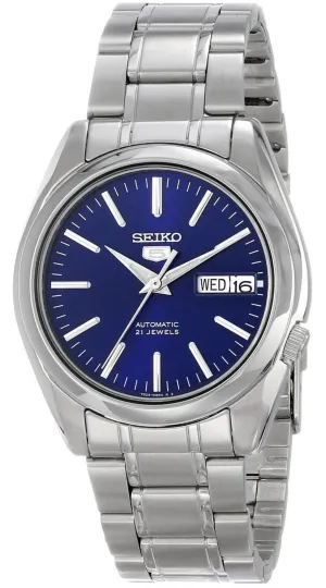 Seiko 5 SNKL43K1 Silver Stainless Automatic Watch Men Affordable casual watches Sporty casual watches Affordable luxury casual watches