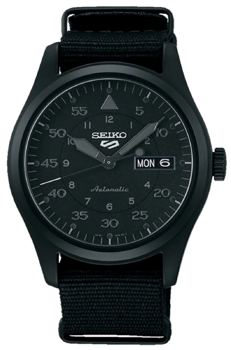 Seiko 5 Sports SRPJ11K1 Stealth Automatic Watch for Men Affordable casual watches Sporty casual watches Affordable luxury casual watches