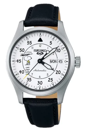 Seiko 5 Sports SRPK27K1 Snoopy Peanut Parachute 55th Anniversary Limited Ed Automatic Watch for Men Affordable casual watches Sporty casual watches Affordable luxury casual watches