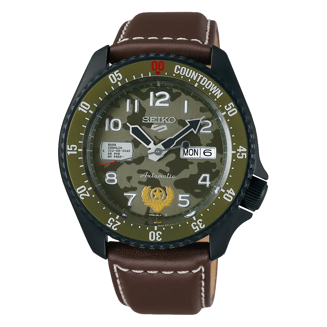 Seiko 5 SRPF21K1 Street Fighter "Guile" Automatic Watch for Men's Affordable casual watches Sporty casual watches Affordable luxury casual watches