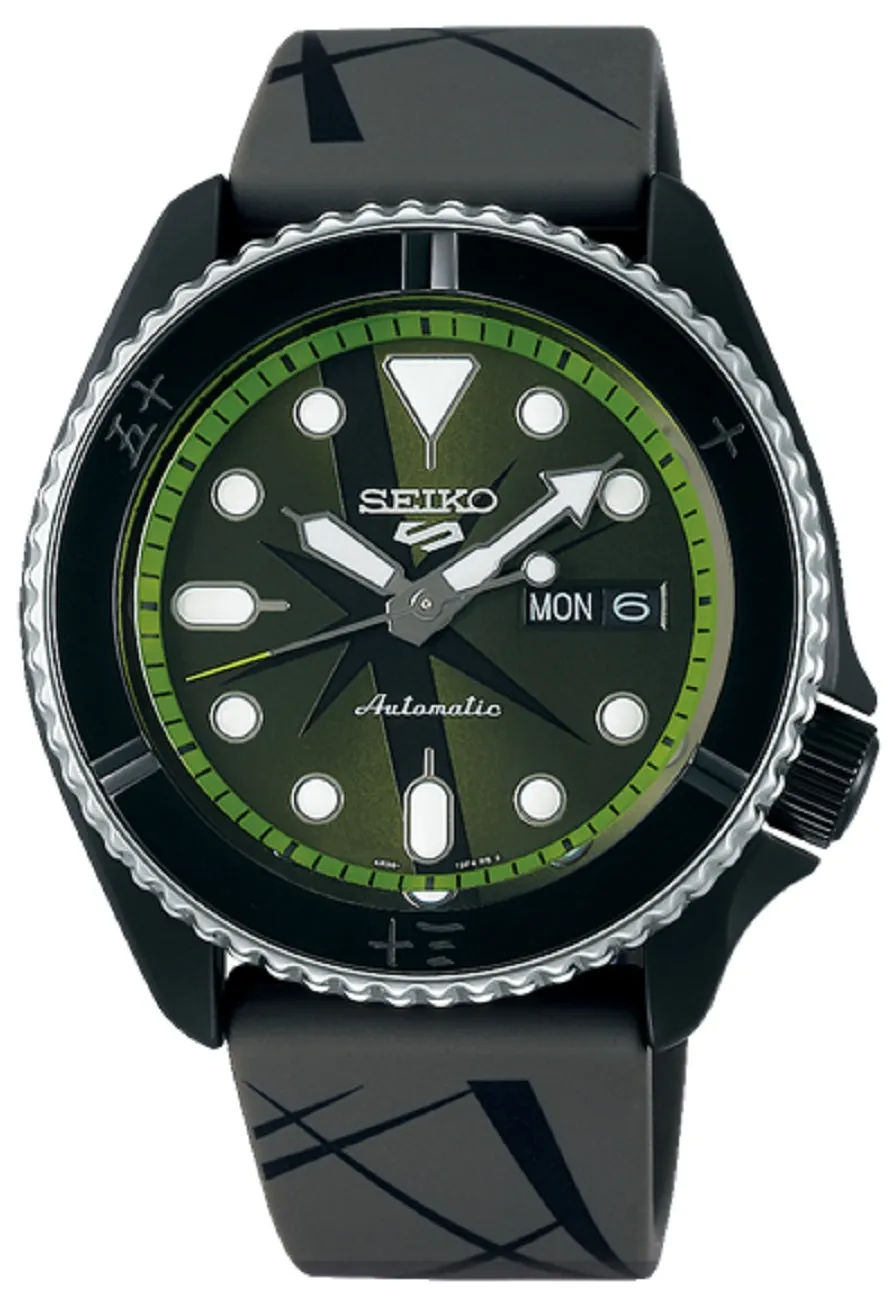 Seiko 5 SRPH67K1 Sports One Piece  Zoro Limited Edition Automatic Watch Men Affordable casual watches Sporty casual watches Affordable luxury casual watches