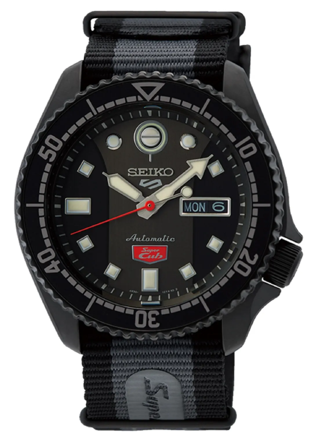 Seiko 5 SRPJ75K1 Sports Honda Super Cub Limited Edition Automatic Watch Affordable casual watches Sporty casual watches Affordable luxury casual watches