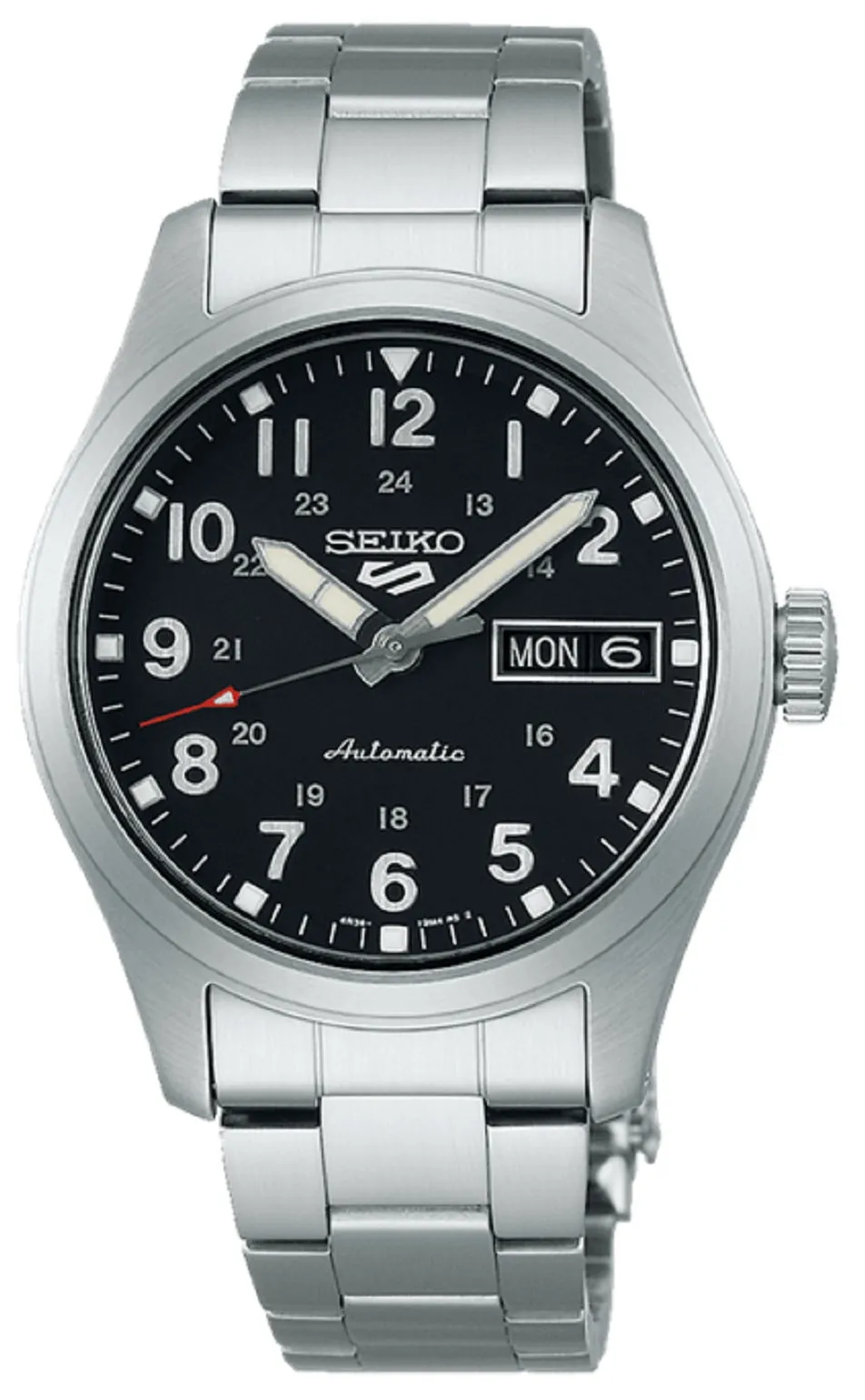 Seiko 5 SRPJ81K1 Sports In the Metal Midfield Sports Style Automatic Watch for Men Affordable casual watches Sporty casual watches Affordable luxury casual watches