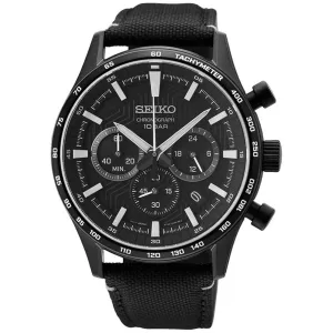 Seiko Men's Quartz Watch - Dress Chrono Black Stainless Steel Case Strap | SSB417P1 Luxury Quartz Watch Quartz Watch Sale
