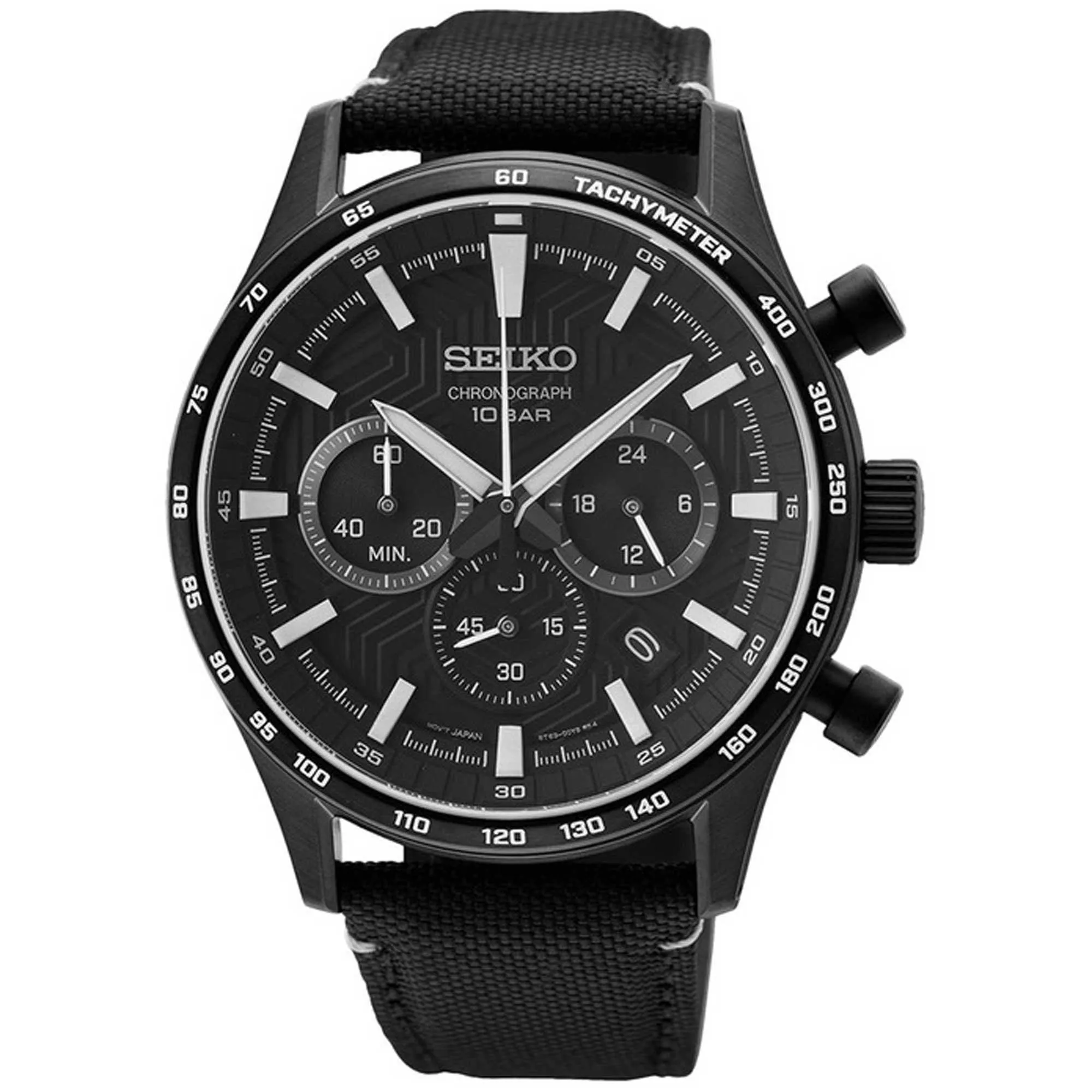 Seiko Men's Quartz Watch - Dress Chrono Black Stainless Steel Case Strap | SSB417P1 Luxury Quartz Watch Quartz Watch Sale