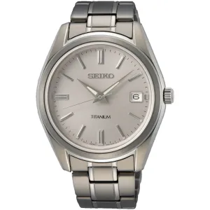 Seiko Men's Watch - Essentials Quartz Silver Dial Titanium Bracelet | SUR369 