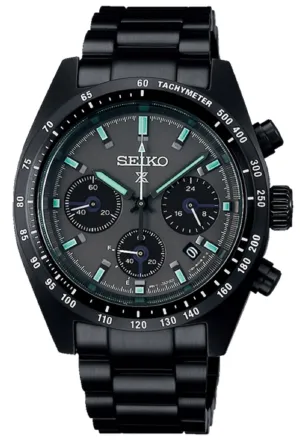 Seiko Prospex Black Series Night Speedtimer Solar Chronograph Watch SSC917P1 Affordable casual watches Sporty casual watches Affordable luxury casual watches