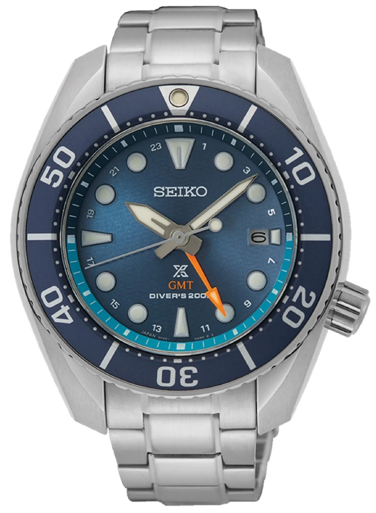 Seiko SFK001J1 Prospex Sumo Solar GMT Watch for Men Affordable casual watches Sporty casual watches Affordable luxury casual watches