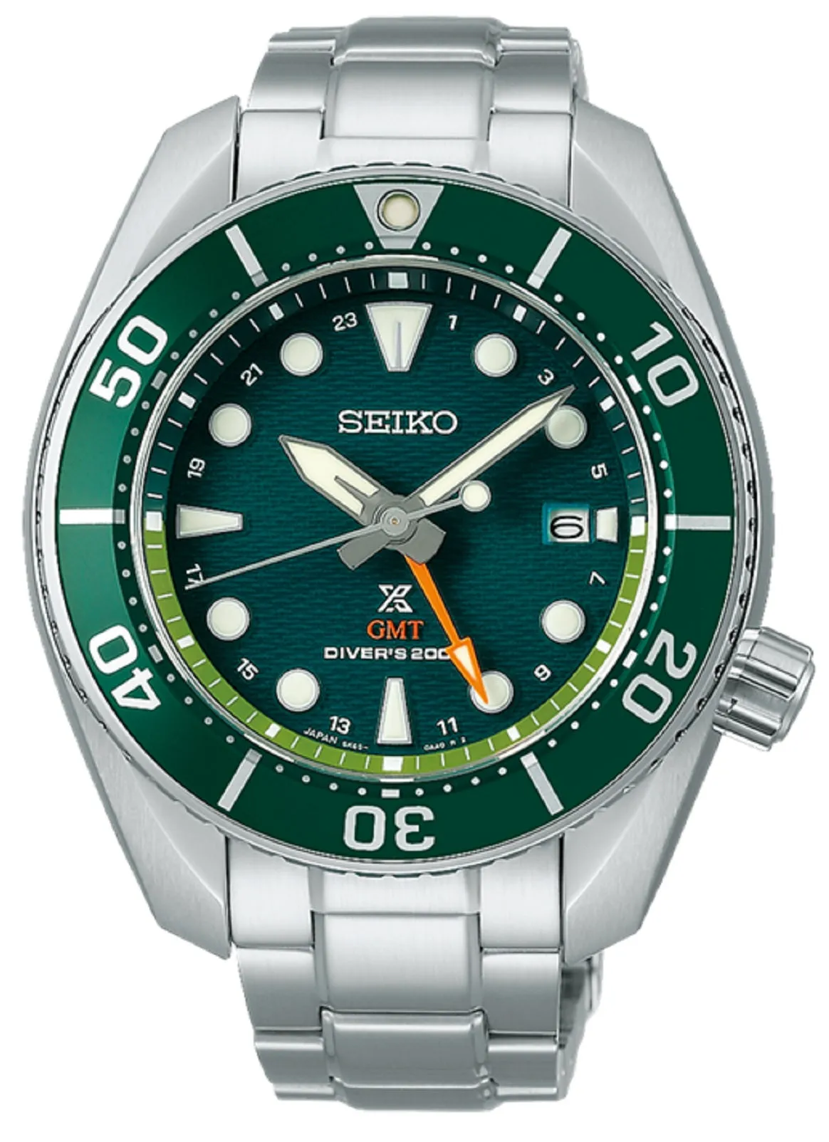 Seiko SFK003J1 Prospex Sumo Solar GMT Watch for Men Affordable casual watches Sporty casual watches Affordable luxury casual watches