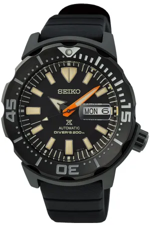 Seiko SRPH13K1 Prospex Black Series Monster Limited Edition Automatic Diver Watch Men Affordable casual watches Sporty casual watches Affordable luxury casual watches