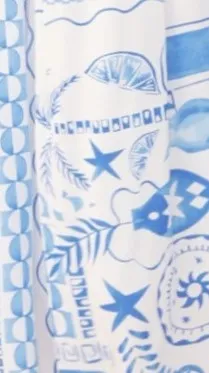 Serene Maxi Dress - Blue Print