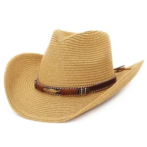 Shamrock Summer Cowboy Hat boater hat with bow in beach sunlight