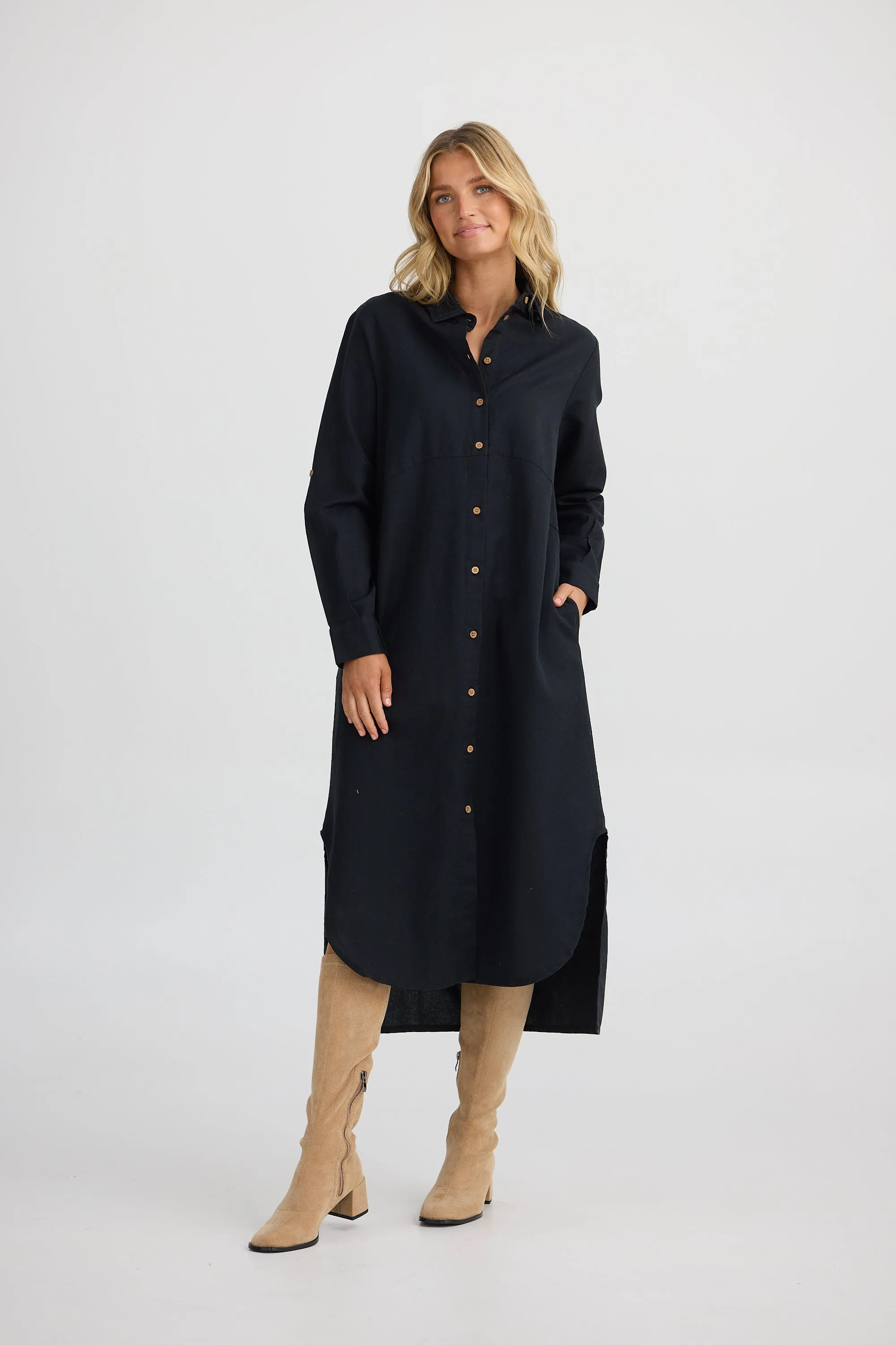 Clothings Shanty - SH25027-1 Castro Overshirt Dresses women dresses dress stores