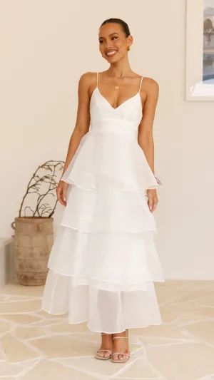 Shayla Maxi Dress - White,prom dresses,wedding guest dresses,homecoming dresses,bridesmaid dresses,cocktail dresses,women clothing,summer dresses,formal dresses,sundresses,mother of the bride dresses,quince clothing,bodycon dress,dress casual,dress design,