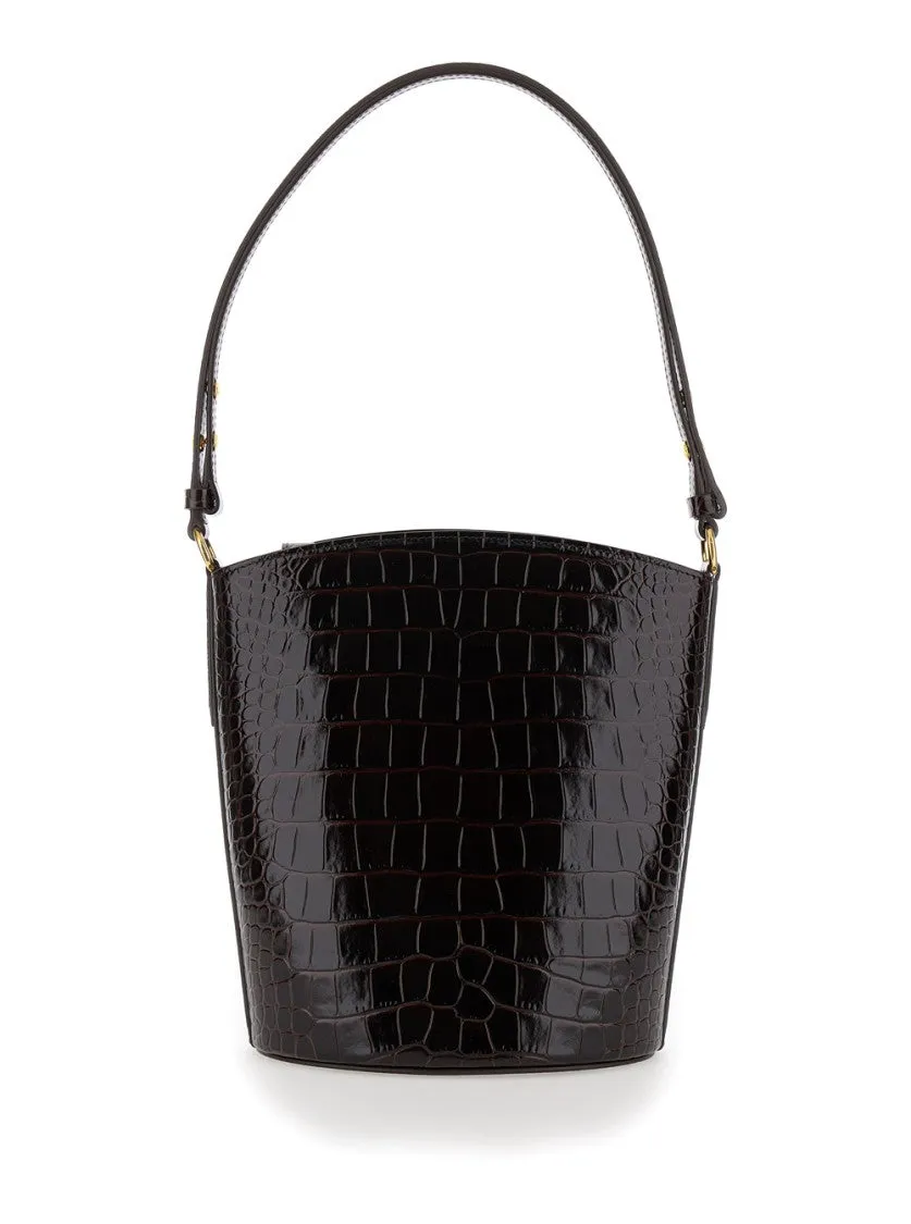 Shiny Stamped Croc Medium Bucket