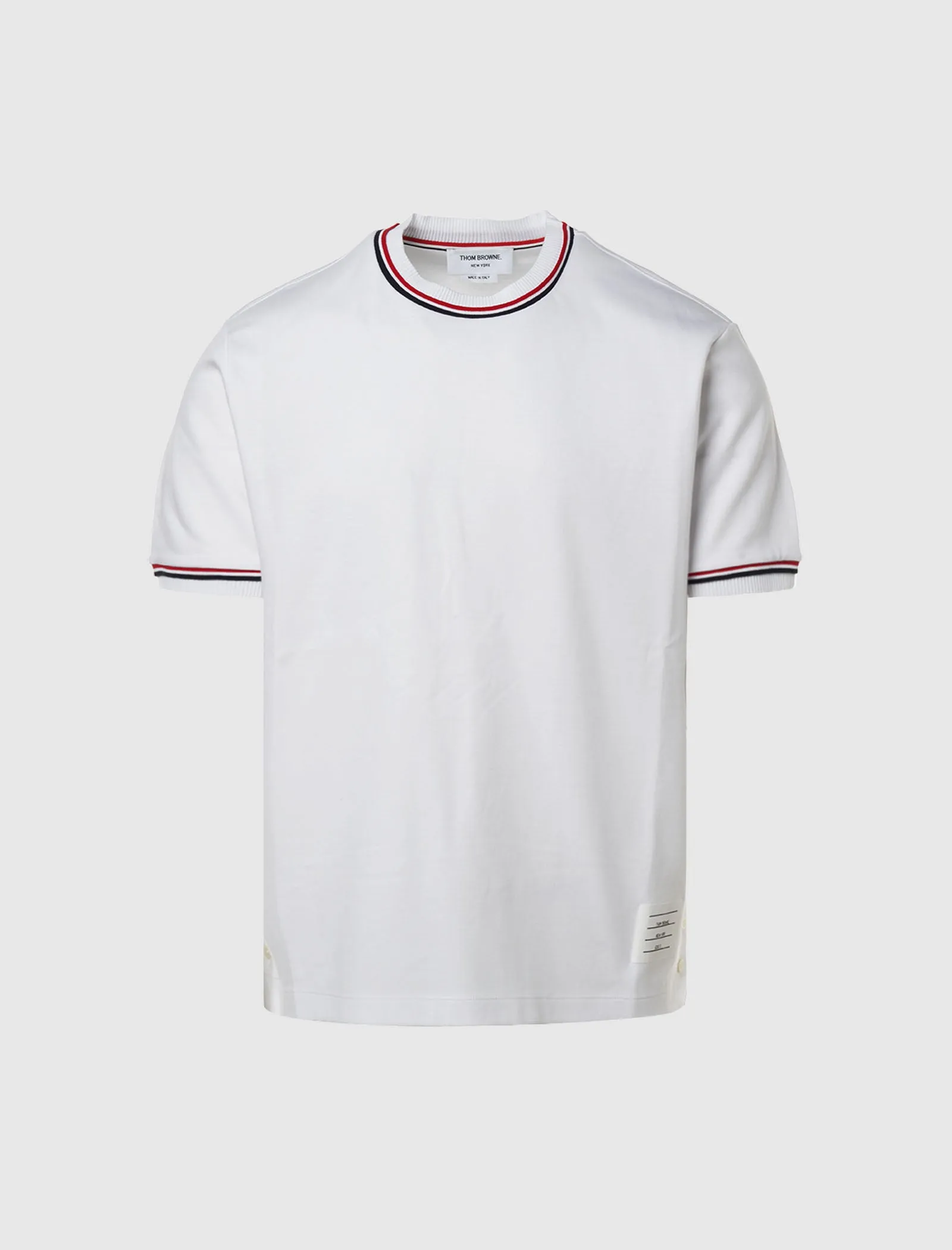 SHORT SLEEVE STRIPE TRIM TEE men's T-shirts