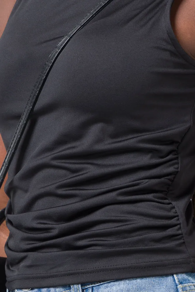 Side Ruch Top Black