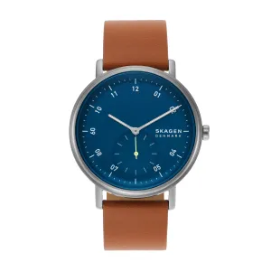 Skagen Kuppel Stylish Leather Strap Watch SKW6888 