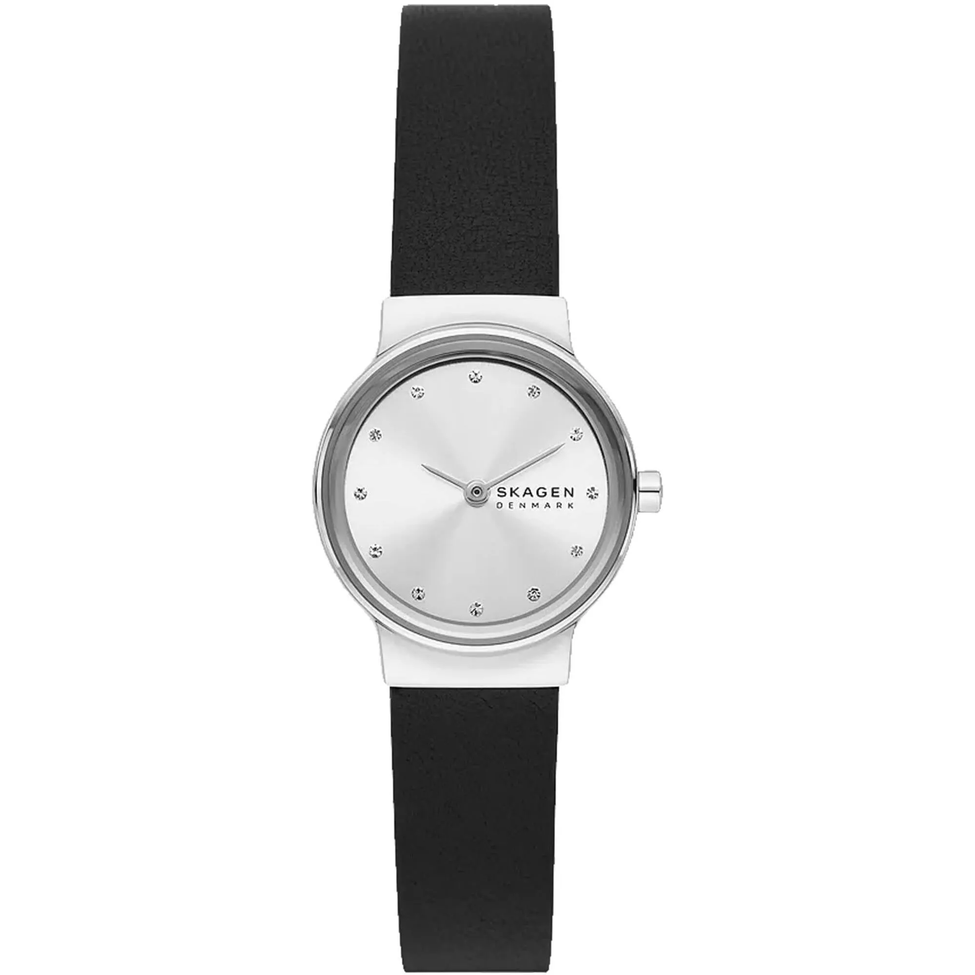 Skagen Women's Watch - Freja Quartz Silver Dial Black Leather Strap | SKW3119 Luxury Quartz Watch Quartz Watch Sale