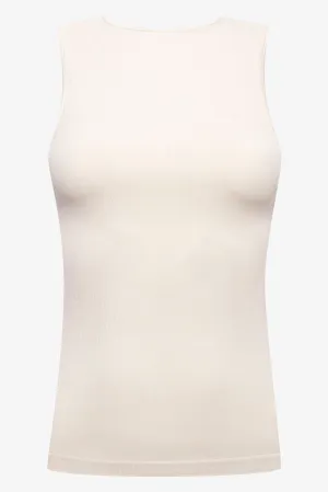 Sleevless Seamfree Top Natural,women t-shirt cotton,women t-shirt top,boutique women's clothing