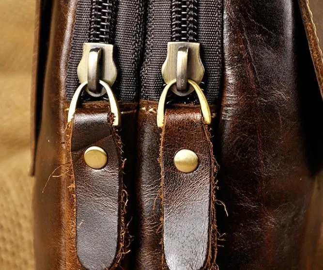 Small Mens Leather Belt Pouch Holsters Belt Cases Cell Phone Waist Pouch for Men