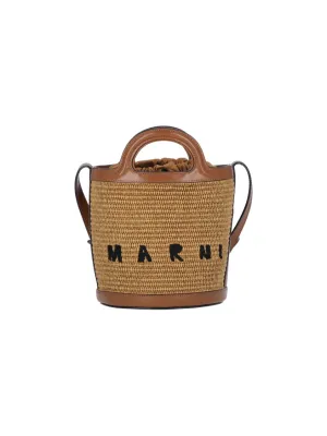 Small 'Tropicalia' Bucket Bag ?C Brown stylish bucket bags