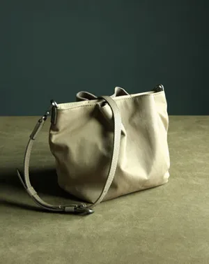 Small Womens Khaki Nylon Leather Crossbody Handbag Purse Bucket Khaki Nylon Shoulder Bag Purse for Ladies cheap online