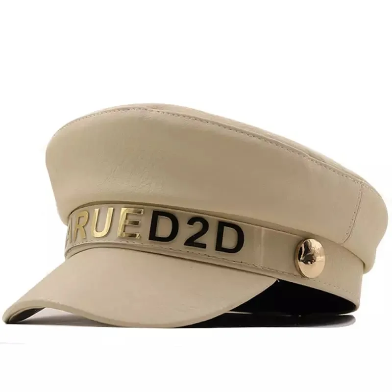 Smarued 2D Leather Sailor Cap