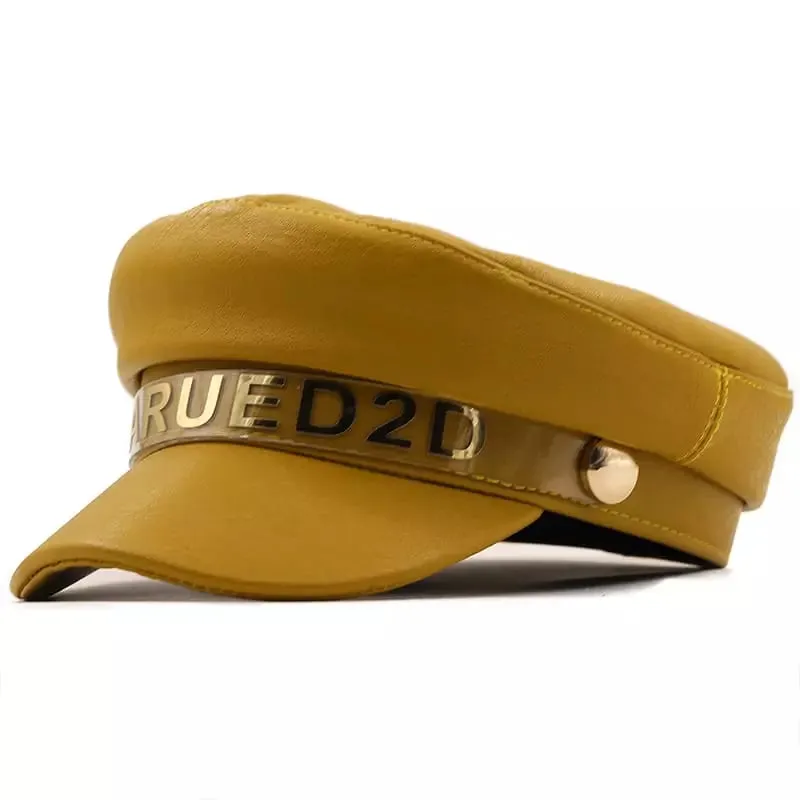 Smarued 2D Leather Sailor Cap
