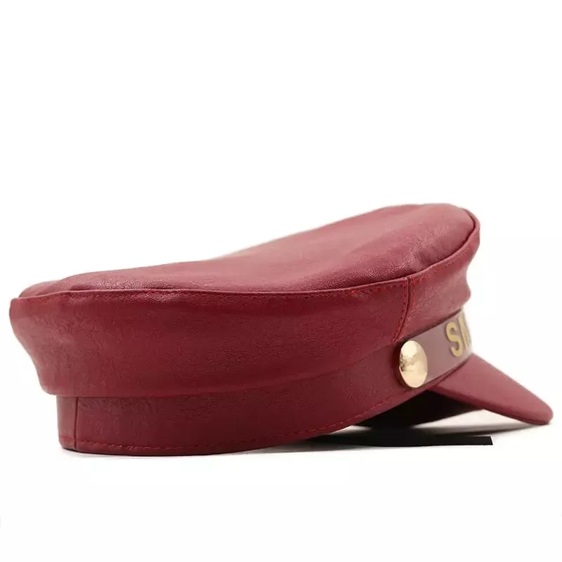 Smarued 2D Leather Sailor Cap
