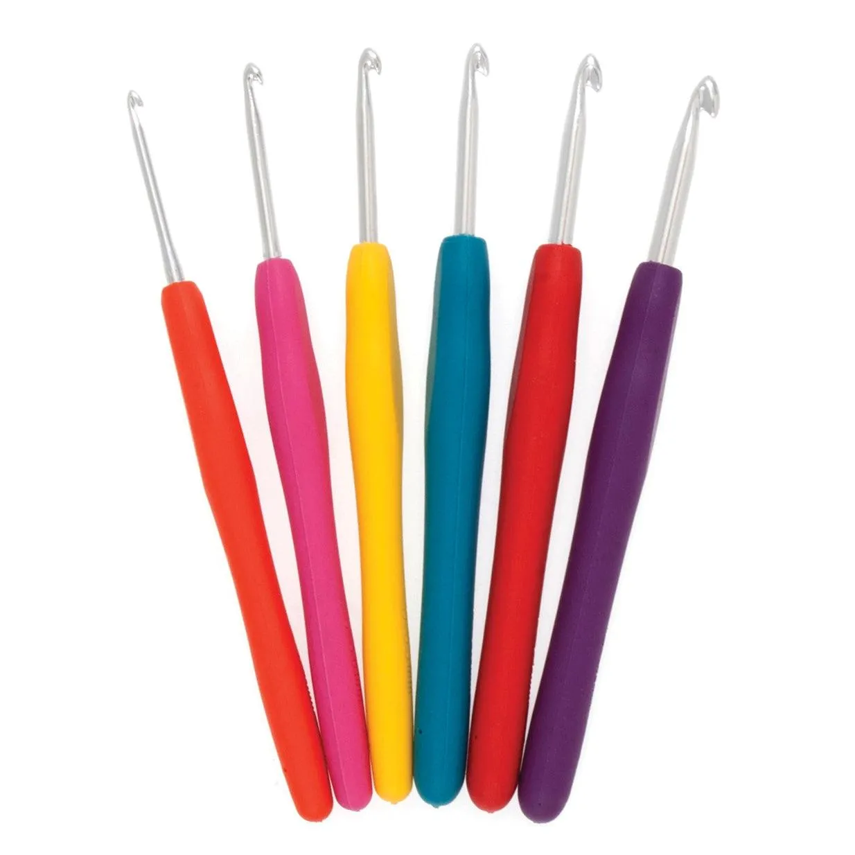 Soft-Grip Rubber Handles Crochet Hook Set of 6