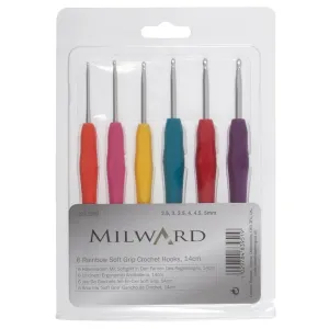 Soft-Grip Rubber Handles Crochet Hook Set of 6