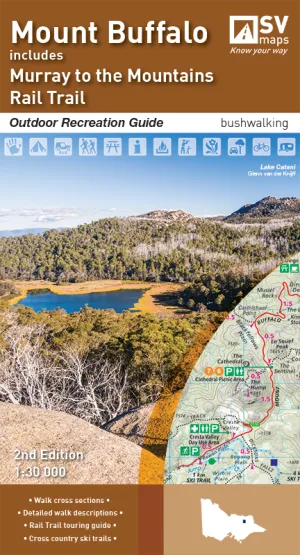 Spatial Vision Mount Buffalo Map & Recreation Guide camp map guide sale waterproof hiking map topographic camping map