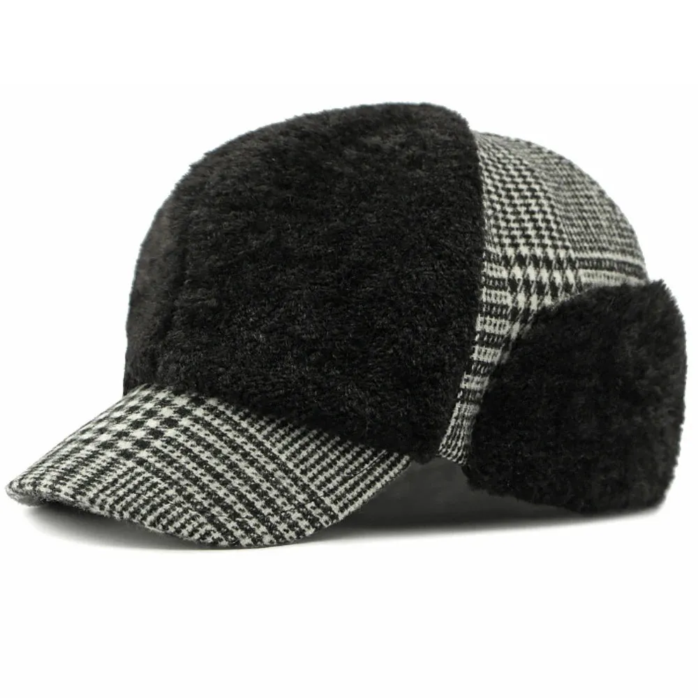 Stockholm Winter Earflaps Fur Baseball Cap