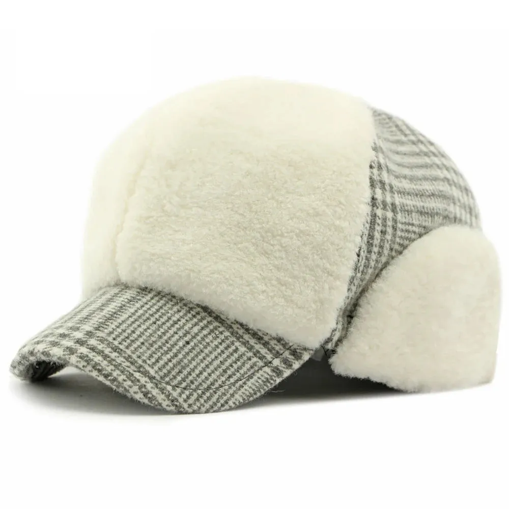 Stockholm Winter Earflaps Fur Baseball Cap