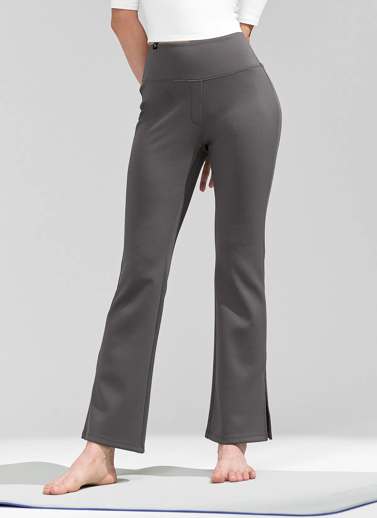 Stretch Formal Bootscut Slit Pants