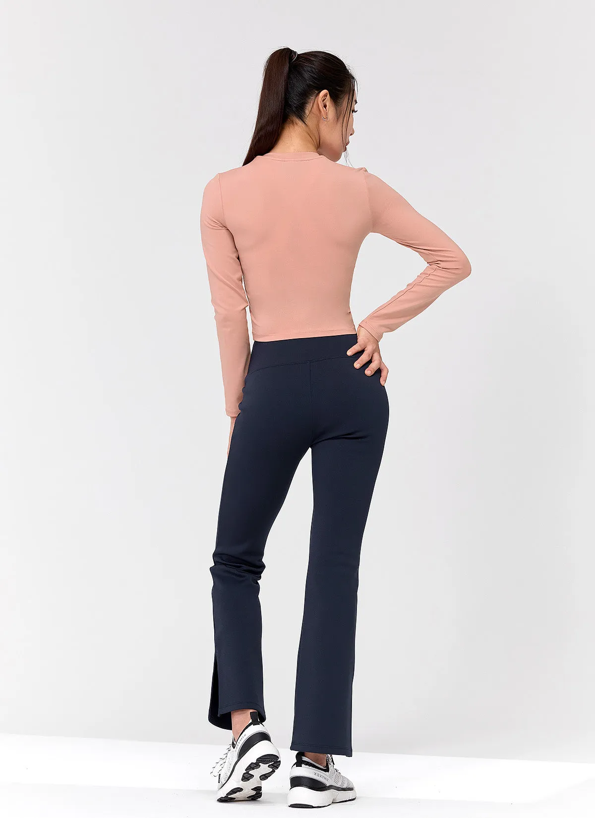 Stretch Formal Bootscut Slit Pants