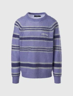 STRIPED KNIT CREWNECK men's T-shirts