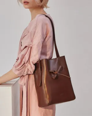 Stylish Leather Brown Womens Bucket Purse Crossbody Bag Barrel Shoulder Bag for Women cheap online